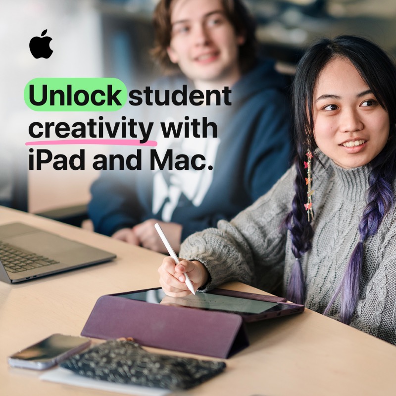 AppleEDU's tweet photo. In Winnipeg, Sisler High School empowers the next generation of 
content creators with the versatility and power of Apple products. 🇨🇦