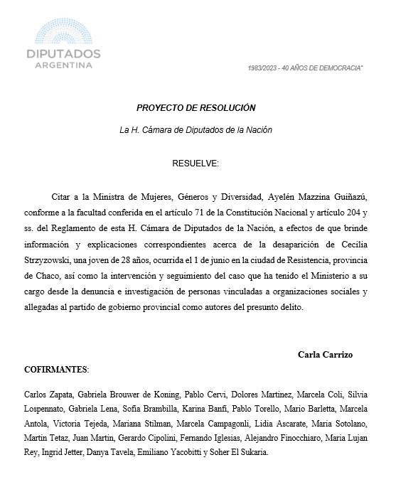 Eso estamos pidiendo junto a 27 Diputados/as Nacionales. 
<a href="/ZapataDiputado/">Carlos Zapata</a> <a href="/GabrielaBrouwer/">Gabriela Brouwer de Koning</a> <a href="/CerviPablo/">Pablo Cervi</a> <a href="/martinezdolom/">Dolores Martinez</a> <a href="/Marcelacoli63/">Marcela Coli</a> <a href="/slospennato/">Silvia Lospennato</a> <a href="/gabrielamlena/">Gabriela Lena</a> <a href="/Sofiabrambilla/">Sofia Brambilla</a> <a href="/KBanfi/">Karina Banfi 💚</a> <a href="/Pablo_Torello/">Pablo Torello</a> <a href="/barlettamario/">Mario Barletta</a> <a href="/MarcelaAntola/">Marcela Antola</a> <a href="/vicky_tejeda/">Victoria Tejeda</a> <a href="/MarianStil/">Mariana Stilman</a> <a href="/M_Campagnoli/">Marcela Campagnoli</a>