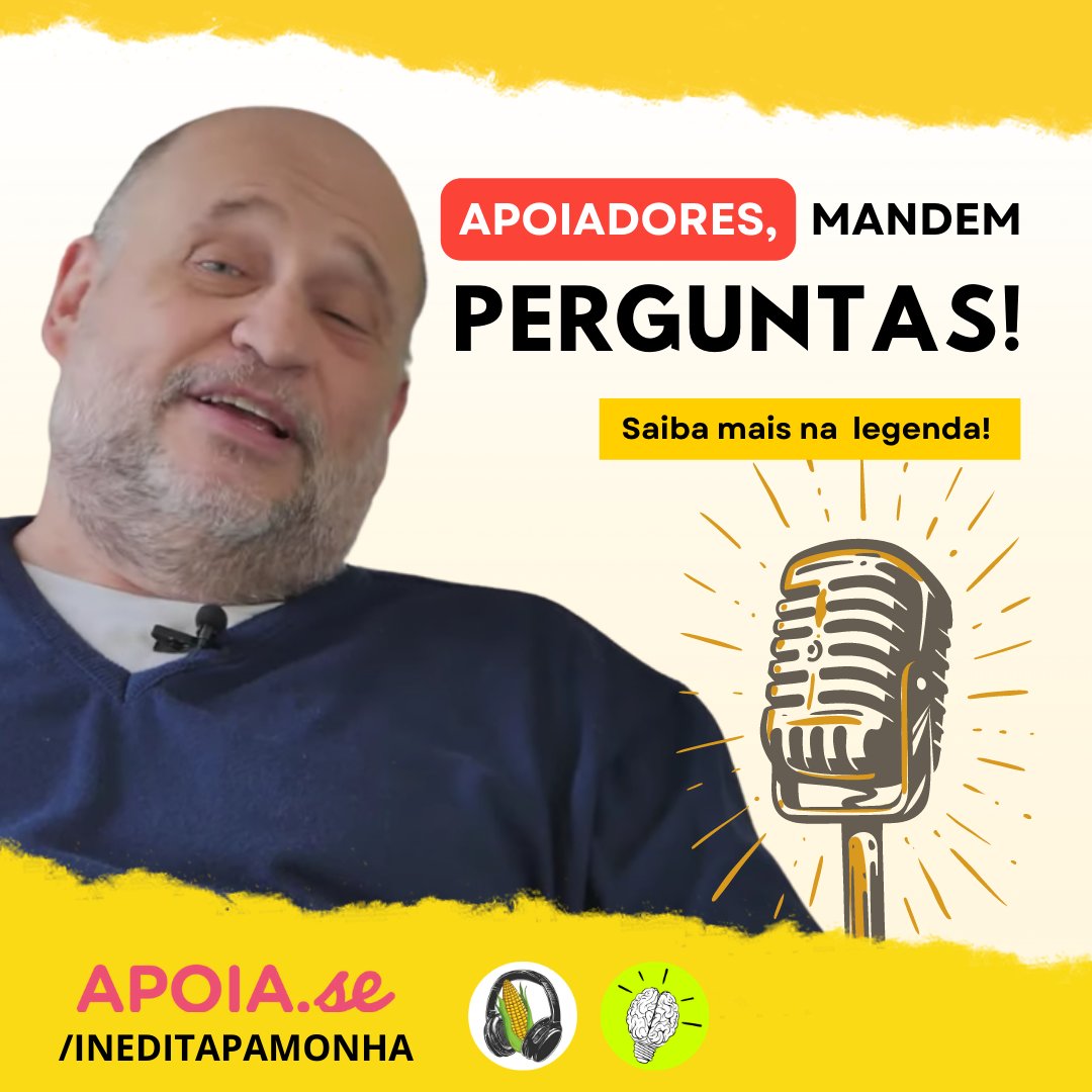 clovisdebarros's tweet photo. Já pensou em ter a oportunidade de mandar uma pergunta para o professor Clóvis? 🤔
Essa é apenas uma, das várias vantagens disponíveis para os apoiadores dos podcasts "Inédita Pamonha" e "#PartiuPensar". 🎧
Clique no link e saiba mais:
https://t.co/SYALI66jgk https://t.co/klnlPqzSmv