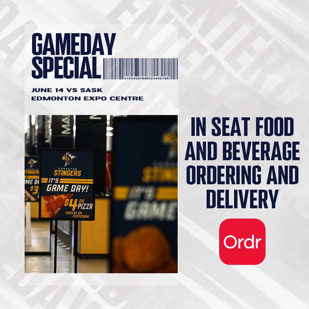 ED_Stingers's tweet photo. @ORDReats Is back at the @yegexpocentre tonight! Get food+bev delivered right to your seat. 

https://t.co/celqX72H5f https://t.co/m0plIIadym