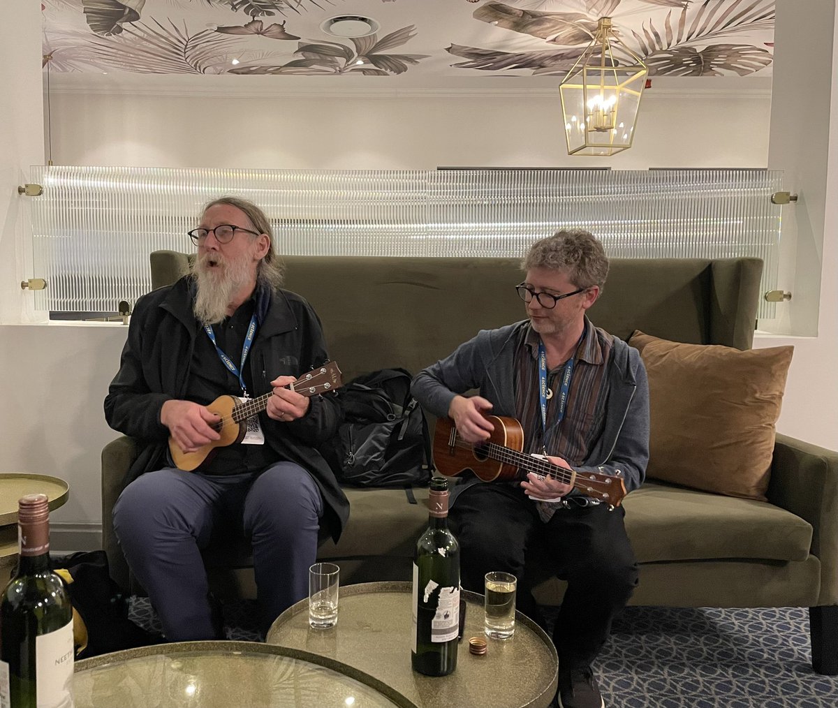 @cgknowles @ptsefton @pedroprincipe Our Open Repositories troubadours with a medley of Beatles and Dylan songs #openrepos2023