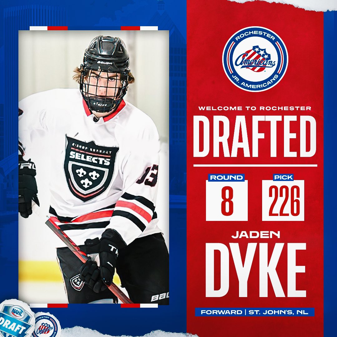 JrAmerksNAHL's tweet photo. @JrAmerksNAHL 🤝 @BKSelectsboys 

We are proud to select Jaden Dyke with our eighth round selection! Welcome! #AmerksHockey https://t.co/iuFwutDV2n