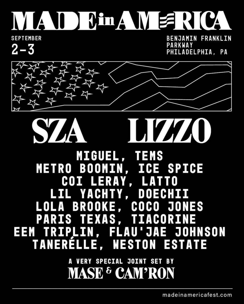 coveragehype's tweet photo. Latto, Doechii, TiaCorine and Lola Brooke , Ice Spice, Coi Leray  are all performing the 2023 #MIAFest  in Philadelphia. https://t.co/AQoLLsrgKf