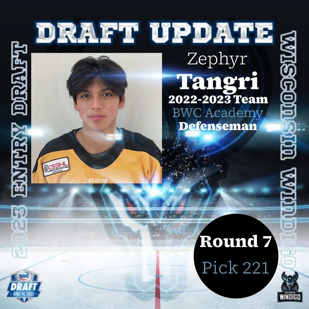WiscWindigo's tweet photo. The draft rolls on...in the 7th round with the 221nd pick, the Windigo selected Zephyr Tangri. The 6'3" Californian played for BWC Academy U18 prep team last season. https://t.co/xbPnpSNBvt