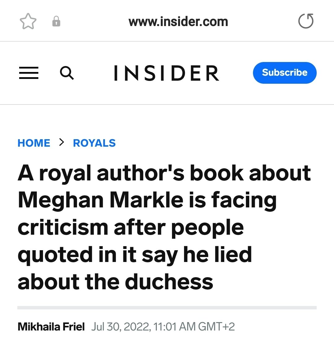 Tom Bower aka #TomBowerIsALiar is a PATHOLOGICAL LIAR.

Tom Bower book abt #Meghanmarkle isn't abt the truth, is abt revenge and making money via her back

He just wrote garbages that he saw on the internet from crazy haters and repeated them in his book

insider.com/tom-bower-megh…