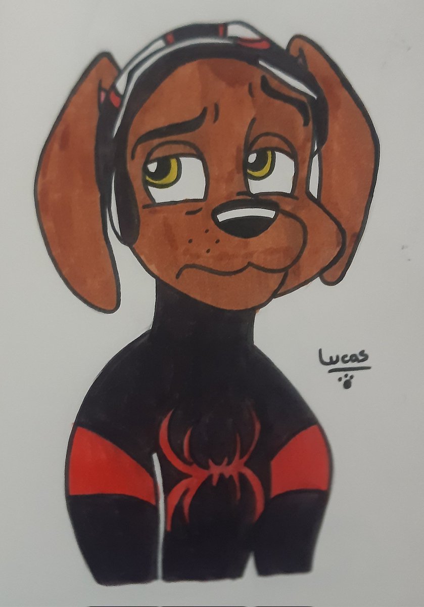 Zuma as Miles Morales #pawpatrol #spiderverse #pawpatrolfanart