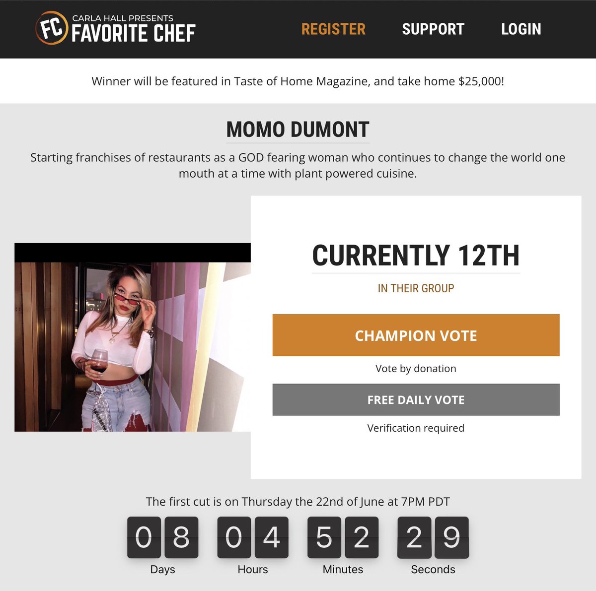 โจ๐ฆ๐ฆ๐ฆโจ (@isnt_that_momo) on Twitter photo MoMo Dumont has entered The 2023 <a href="/carlahall/">Carla Hall</a> Presents: Favorite Chef.
Vote now and everyday
favchef.com/2023/momo-dumoโฆ MoMo Dumont has entered The 2023 <a href="/carlahall/">Carla Hall</a> Presents: Favorite Chef.
Vote now and everyday
favchef.com/2023/momo-dumoโฆ