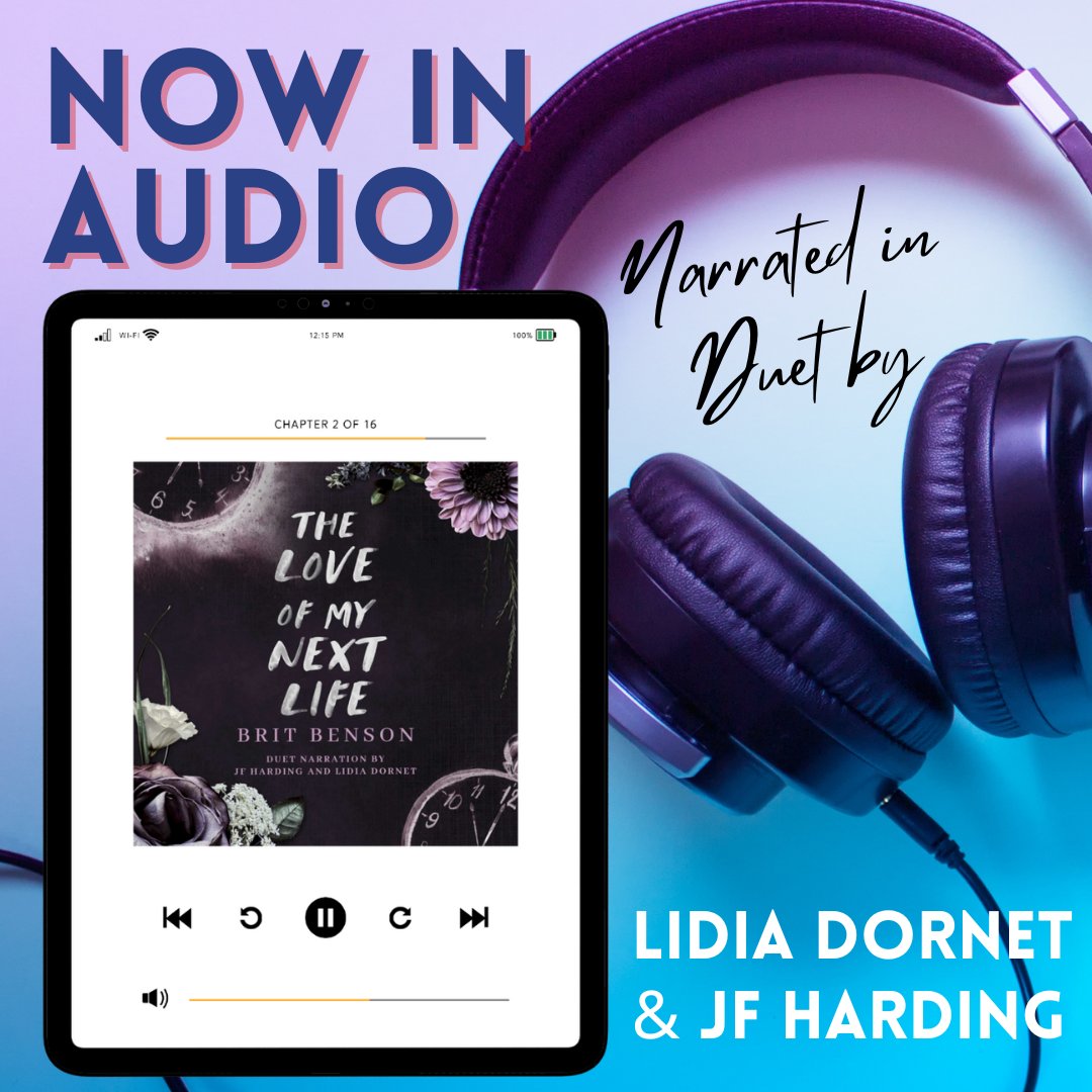 #AvailableNow 
THE LOVE OF MY NEXT LIFE 
Next Life Duet, Book 1
By @swoonwithme 
Performed in duet by @DornetLidia & @HardingVoice 

Listen now:
➡️tinyurl.com/3ntv3shf 

#britbenson #britbensonauthor #nextlifeduet
#nowinaudio #newaudiobook #newlisten #audiobookrelease #nowlive