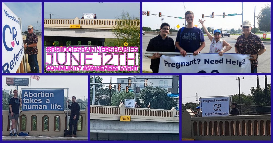 SACFL's tweet photo. THANKS to All Who Came June 12th #BridgesBannersBabies Event!

Props to @prolifeutsa  -- spreading the TRUTH about Abortion &amp; showing San Antonio where to find help! https://t.co/JKx6owezus

!! SAVE THE DATE Y'ALL !! July
21st! #ProLife #SACFL #CareReferral https://t.co/CsHLWJob93