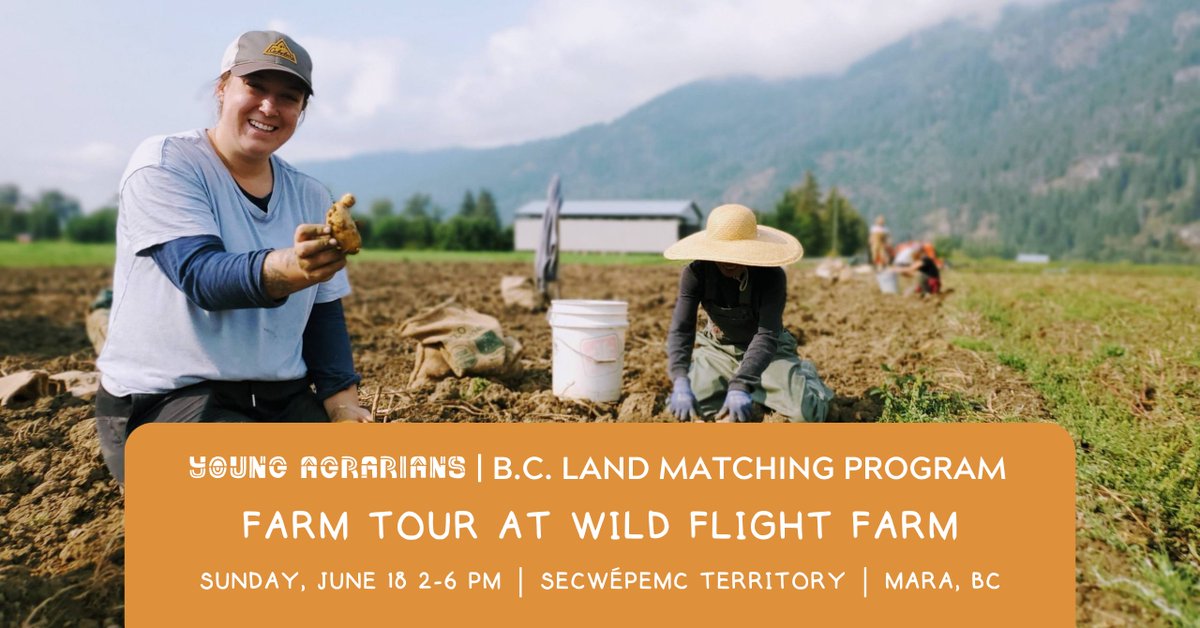 youngagrarians's tweet photo. You’re invited to a Farm Tour at Wild Flight Farm in Mara, B.C. on June 18th! Learn more and register here: https://t.co/Swh0fpI98w
#bclandmatchingprogram #bclmp #growbc #bcagri #okanaganland https://t.co/SvzEtcWekN