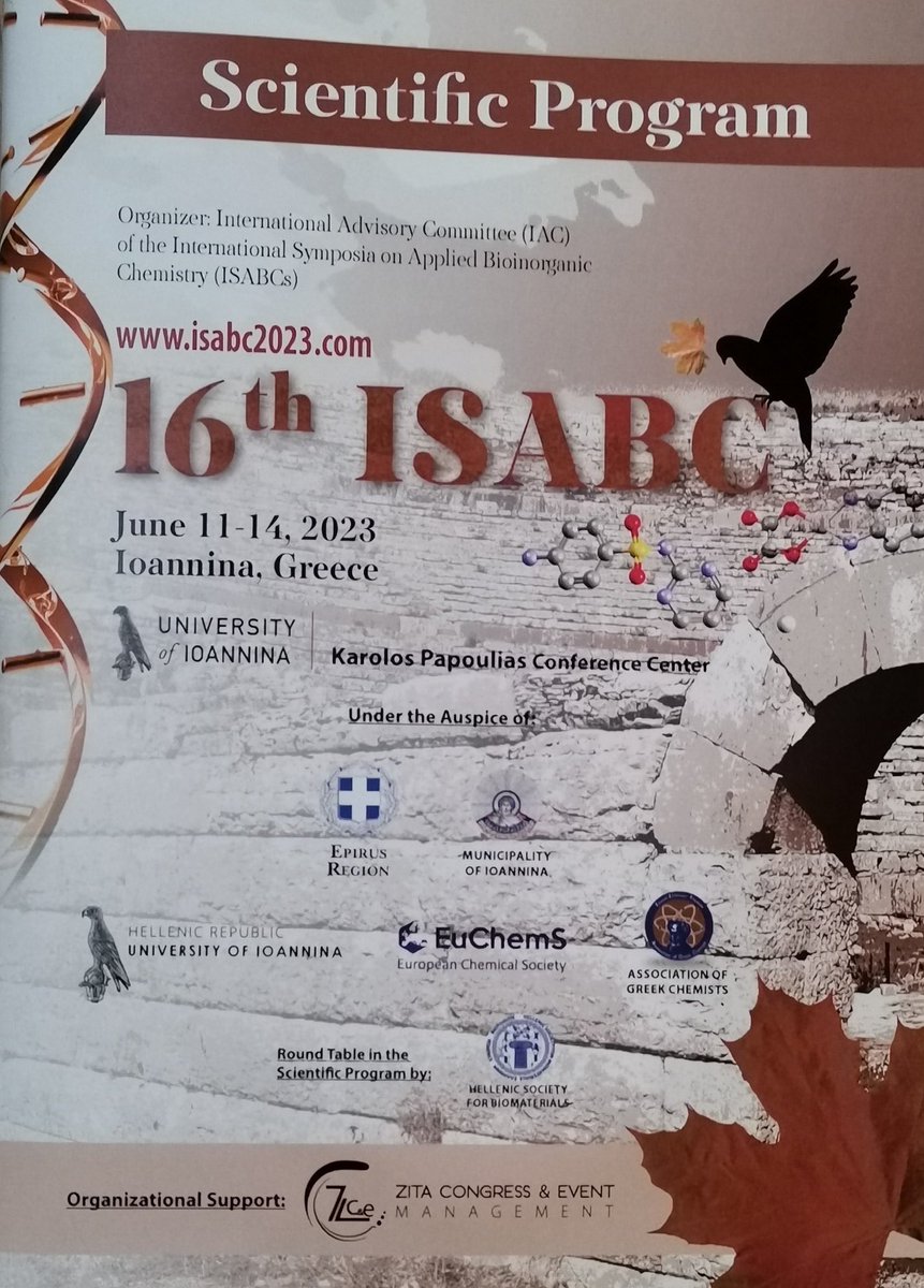 Congratulations to our student, Alexia Tialiou, for being honored with the SBIC @SBICofficial travel award at the 16-ISABC International Symposium in Ioannina, Greece. #16ISABC #symposium