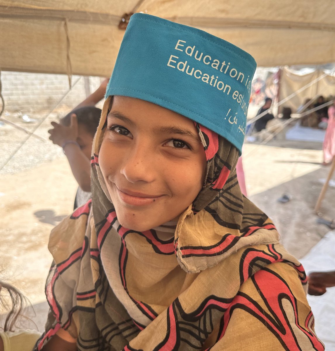 An important message not to forget about a child's right to education, even in war, from Reem and Naba, displaced by the war in Sudan <a href="/UNICEFSudan/">UNICEF Sudan - اليونيسف في السودان</a> children friendly space in Port Sudan.