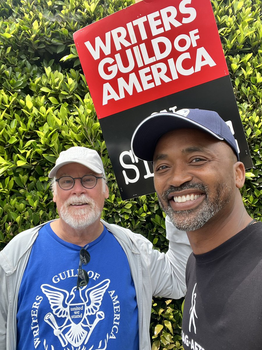 dajuanjohnson's tweet photo. Overmyer said to me on the picket line:

Eric: DaJuan! I cast you in the pilot. 
Me: yea! Totally remember. Thank you.
Eric: it changed both of our lives. 

Sure did.

CONNELLYVERSE Picket line Day! Bosch, Bosch Legacy, J. Edgar, Ballard and Link Lwyr. #WritersStrike https://t.co/GC8Z4VhnUE