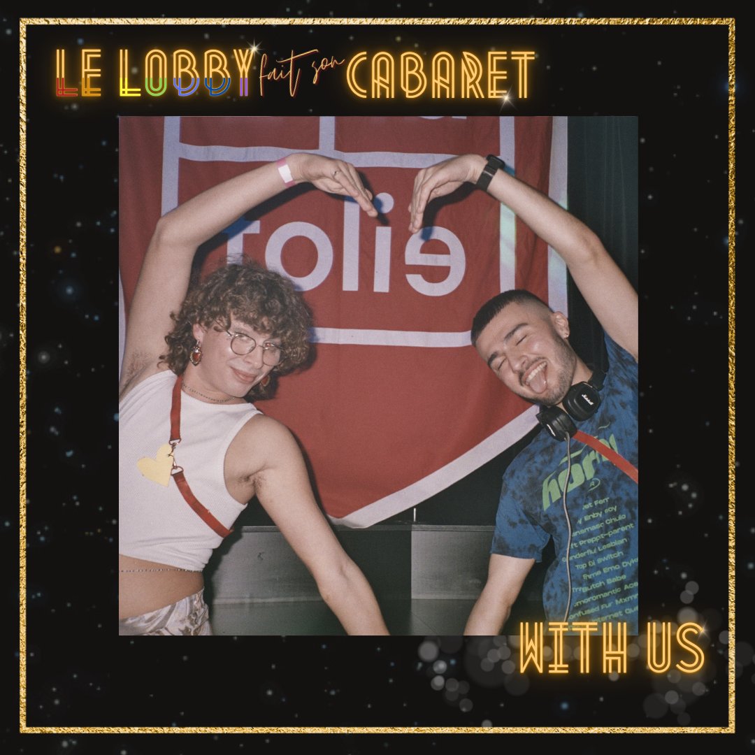 LeLobbyRCP's tweet photo. Et puis de 23 heures à 1 heure, on finira en beauté avec un DJ set proposé par le collectif de DJ trans et non-binaires WITH US 🔥 https://t.co/tH44AK6b65