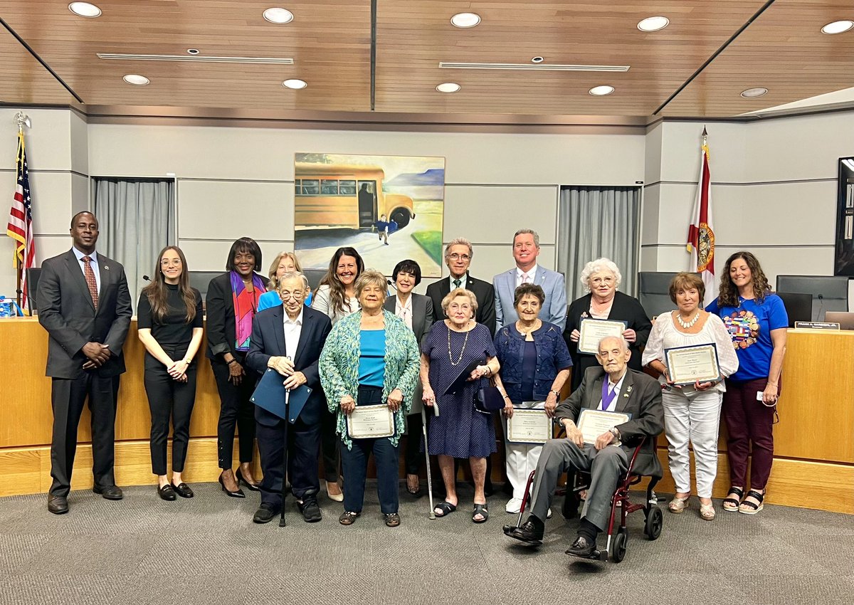 🌟 During the June 14 Board Meeting, the District honors our local holocaust survivors whose visits to PBCSD schools have educated students during the 2022-2023 school year.

Read the full story here:  facebook.com/10006442229277…
