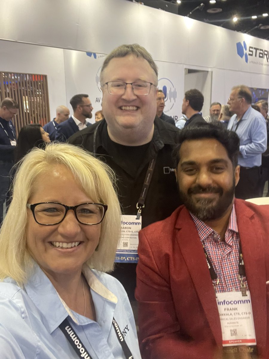 AVReneeKC's tweet photo. Saw some of my #avtweeps at the #avintheam & #avtweetup … calls for more #avselfies at #InfoComm23 @brAVe_britt_ @TimDuncan_CTS @frankpadikkala @_AVAP https://t.co/uQe8E5MTp8
