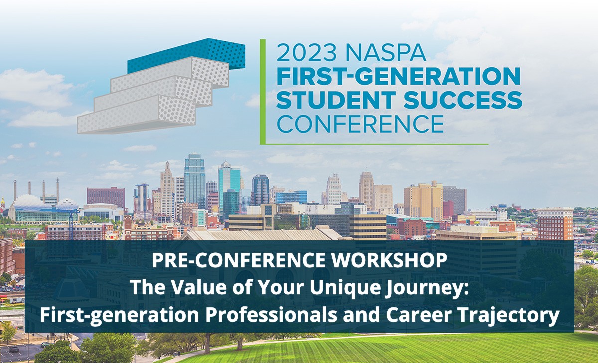 Heading to #FGSS23? Join us for a pre-con workshop on 6/25 &amp; explore the unique journey of #Firstgen professionals. Hear from presenters with diverse backgrounds &amp; gain insight into the hidden curriculum often found in professional settings. Learn more at bit.ly/FGSS23
