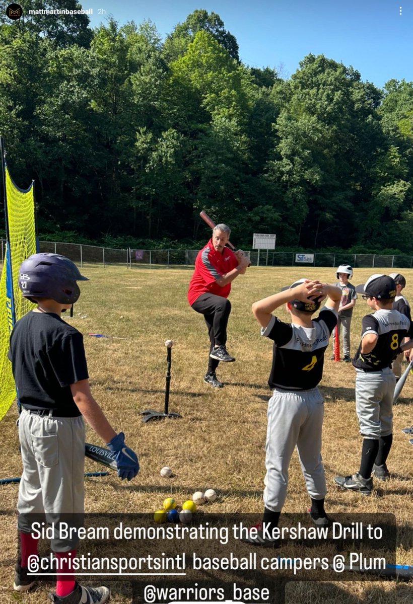 team_davi625's tweet image. We always enjoy working with our friends from Plum Baseball. Solid work today. Special thanks to 12-year MLB veteran first baseman, Sid Bream, for joining us today. Sid shared with the campers that following Jesus is the most important decision of our lives. 

Matthew 6:33