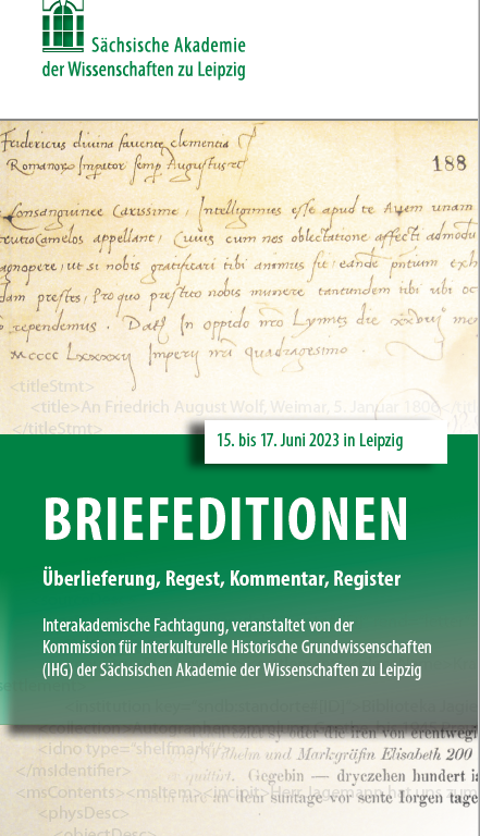 Weimar_GSA's tweet photo. #otd startet die dreitägige interakademische Fachtagung unseres Kooperationspartners im PROPYLÄEN-Projekt @SAW_Leipzig. Zum Thema "Briefeditionen. Überlieferung, Regest, Kommentar, Register" werden auch Mitarbeiter:innen aus dem #GSAWeimar vortragen.
https://t.co/pYAYbJo5wP https://t.co/0gnC0Kbzow