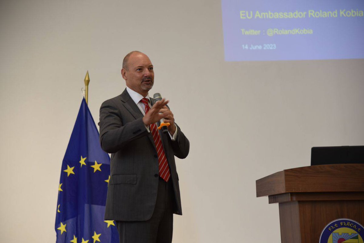 SchoolGospel's tweet photo. Head of EU Delegation to Ethiopia Ambassador Roland Kobia visited unity university today and had rich discussion with unity university lecturers and students.@RolandKobia 
@merryant15 https://t.co/ySYrPIIJPB