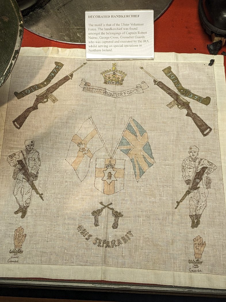 Well it seems Robert Nairac had more than a passing relationship with the uvf. This is on display at the Guards museum in London and was found amongst his things when he went missing.