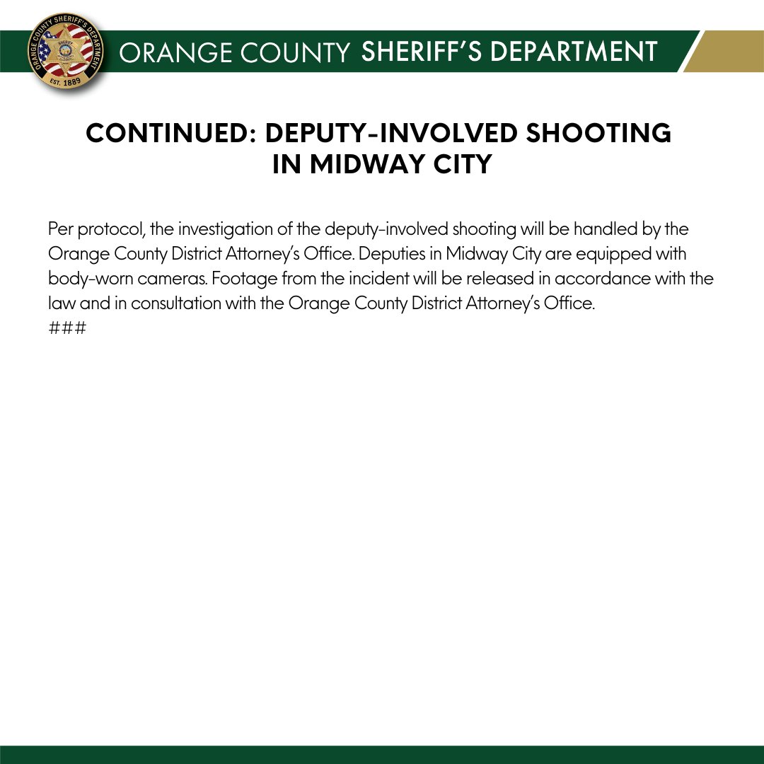 OCSD - North Patrol tweet media