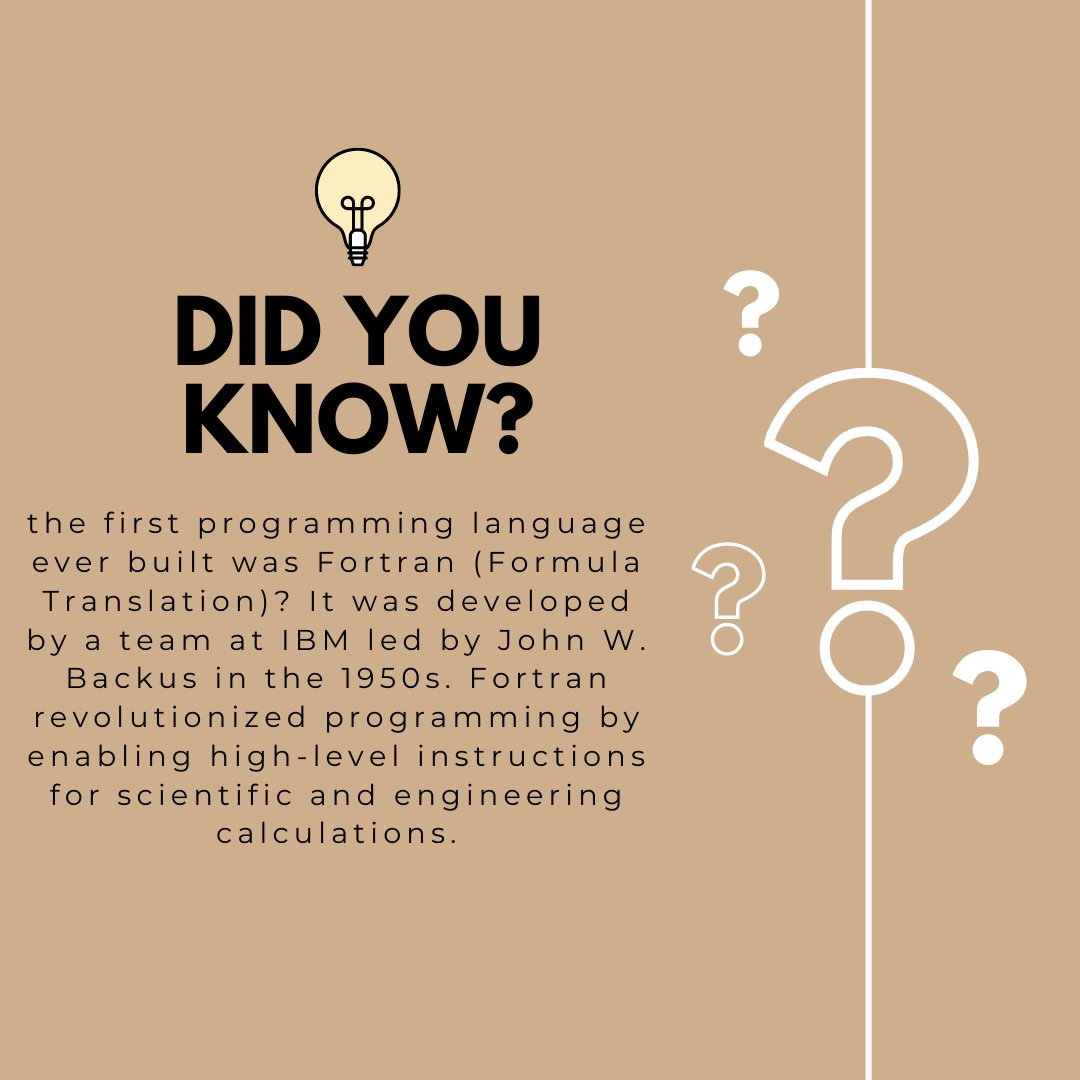 dkeystack's tweet photo. Did you know? #programming #didyouknow #language #created https://t.co/RKBR65dKxN