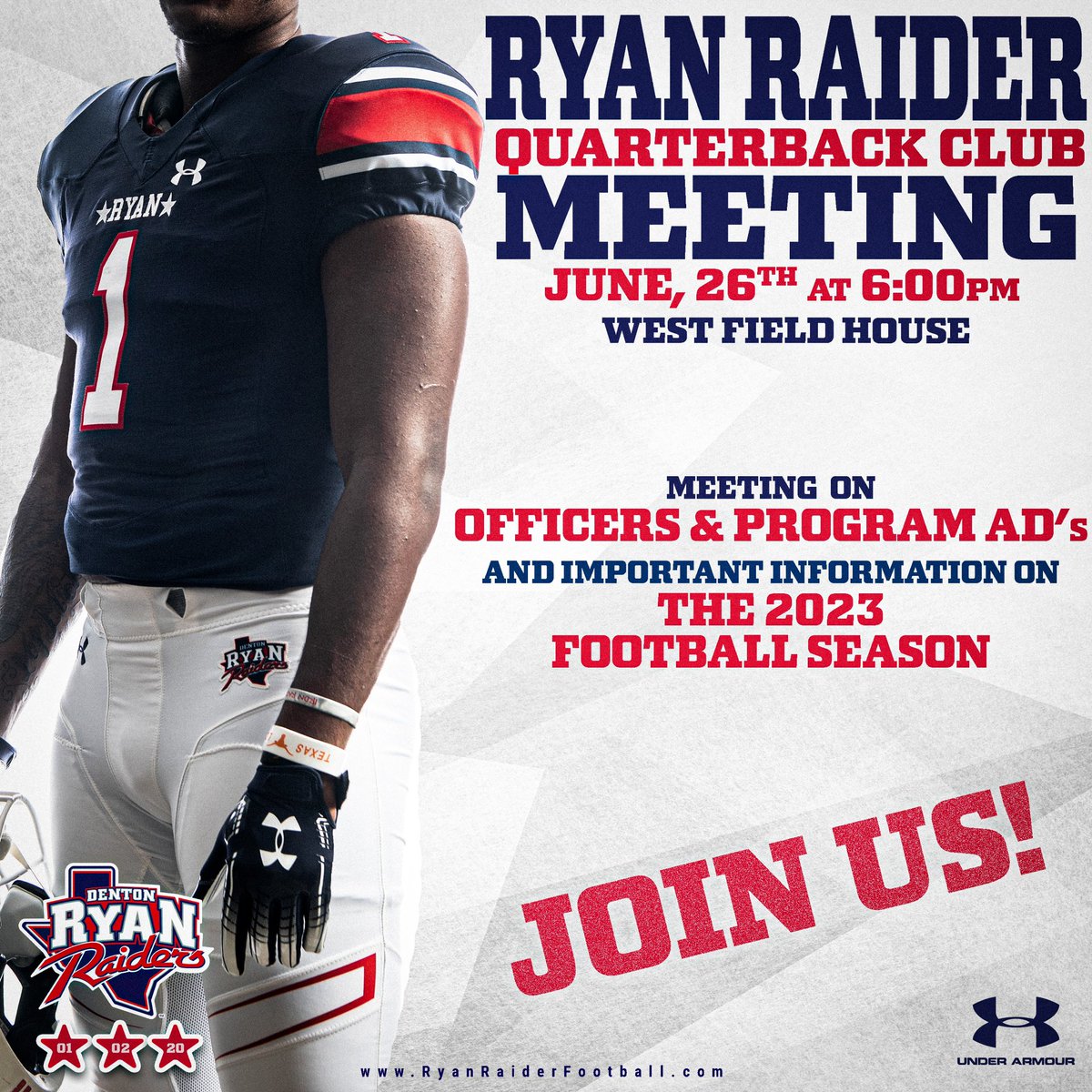Make plans to be apart of our next meeting!!! We need help getting organized for the upcoming fall!!!
#HomeOfChampions