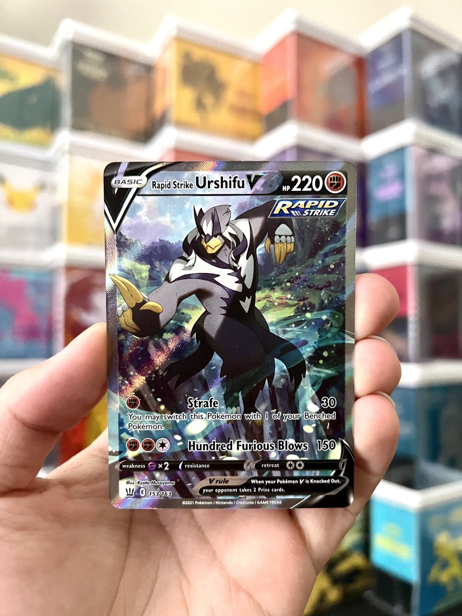 PokemonTCGIntel's tweet photo. Giving away a Urshifu Alt Art from Battle Styles! Ends in 48 hours 👊🏼

Let’s keep it rolling , got some big giveaways coming soon 👀

Just Retweet , like , and follow me to enter! Good luck y’all #PokemonTCG https://t.co/Z3KoKVqsDe