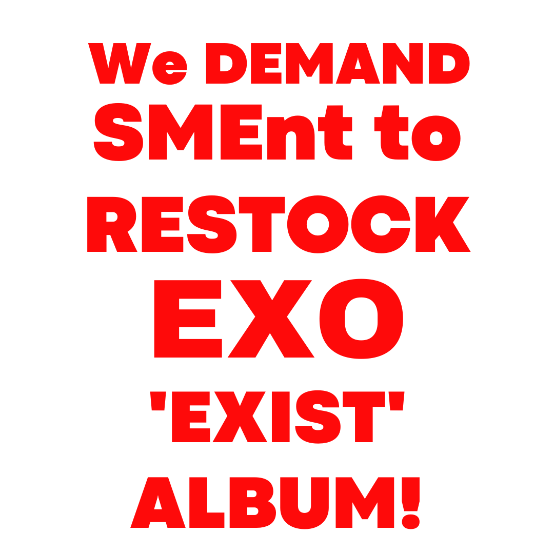exocnu's tweet photo. Based on your actions, you are afraid of the success of EXO @SMTOWNGLOBAL. We broke many records for physical sales. Literally your moneymakers are back. Restock EXO 'EXIST' Album @kwangyaofficial @SMTOWN_USA https://t.co/OxSeJJaS4A