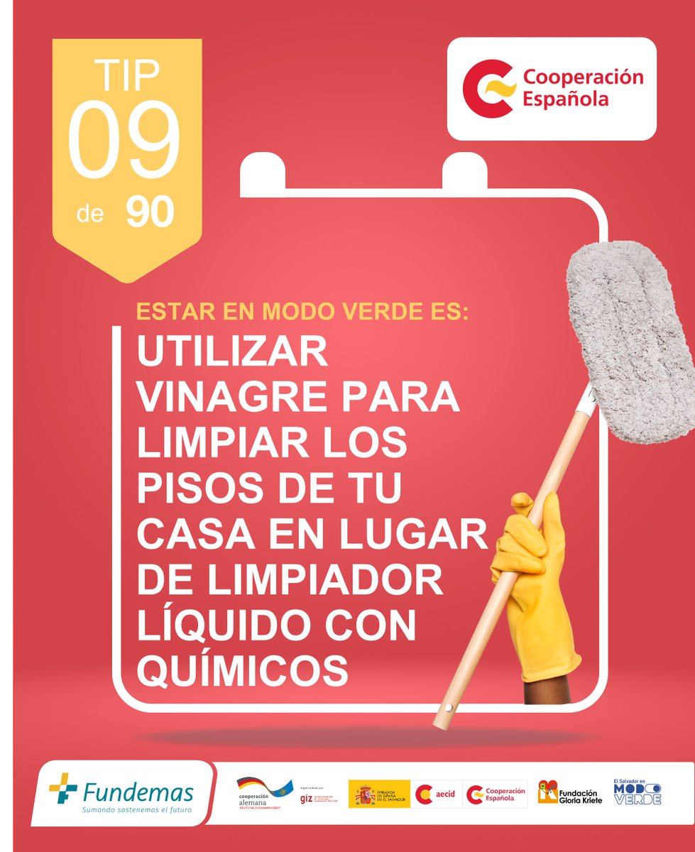AECIDElSalvador's tweet photo. #Tip9🫧 de ¡90 Días en 🟢#ModoVerde! 🌱🌎🌦️#CambioClimático#ElSalvadorVerde @ModoVerdeSV
@FUNDEMAS https://t.co/qKmlobF0fy