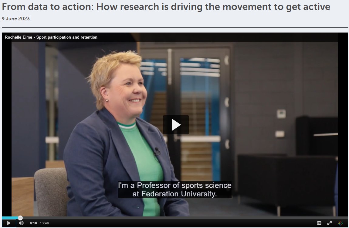 🏃‍♀️Thank you <a href="/FedUniAustralia/">Federation University</a> for promoting how PASI drives a movement to get all people active in sport and PA. 
📽️Access video below!

#sportparticipation #physicalactivity #activeliving

federation.edu.au/news/articles/…