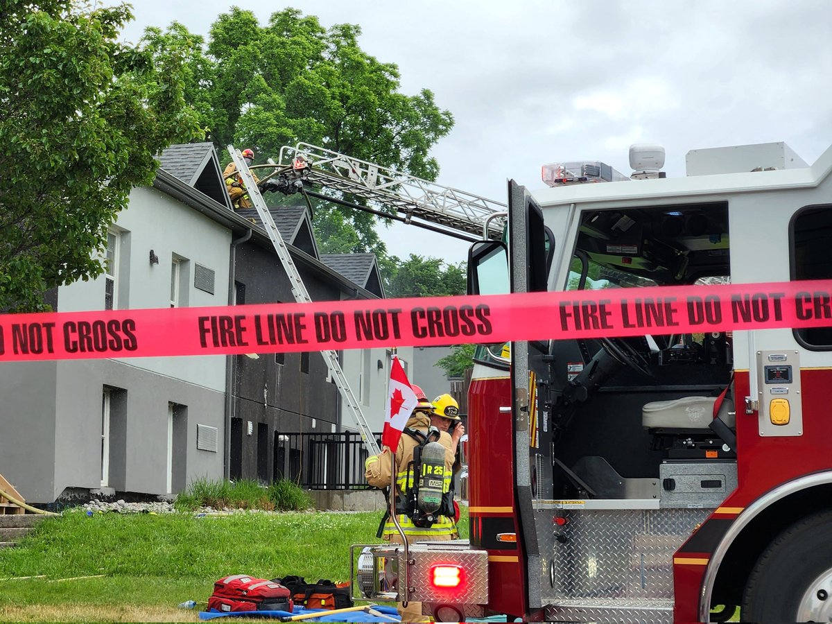 1/2 Around 2:45 P.M. Oshawa Fire responded to a multi-dwelling structure fire on Tresane St. The fire appears to have started on the second floor with extension into the attic, cause is currently  unknown. Fire and water damage are extensive, no serious injuries were reported.