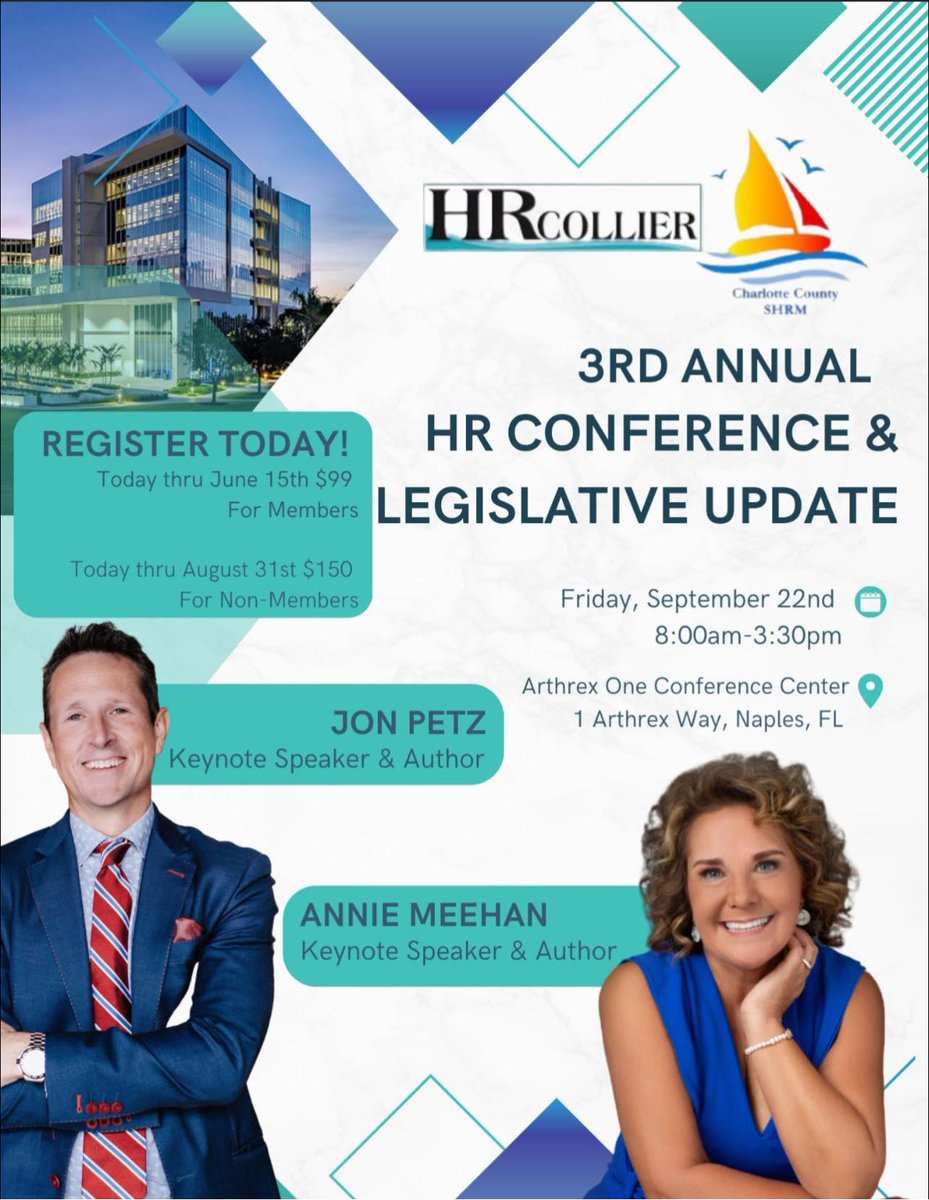 Only 2 days left for the $99 early bird discount rate! Don't miss this special price for our members!!
hrcollier.org/events/EventDe…?