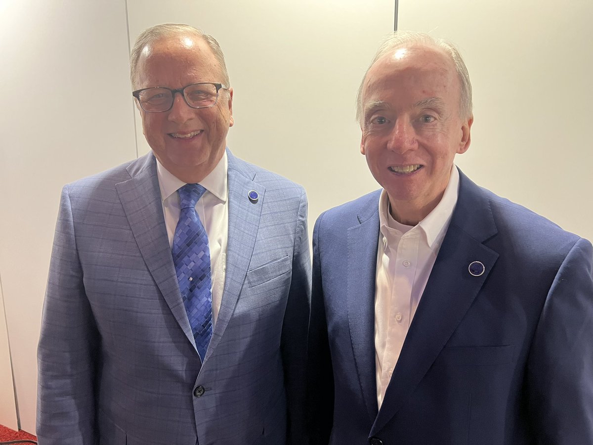 JamesASmithSr's tweet photo. I had the honor of accompanying @davidsdockery for his first report to the SBC as president of @SWBTS and Danny Roberts for his last responsibility as chairman of the seminary’s board of trustees. It was a historic moment for the seminary and the SBC. #SBC2023 https://t.co/ox7WX0Gfrn