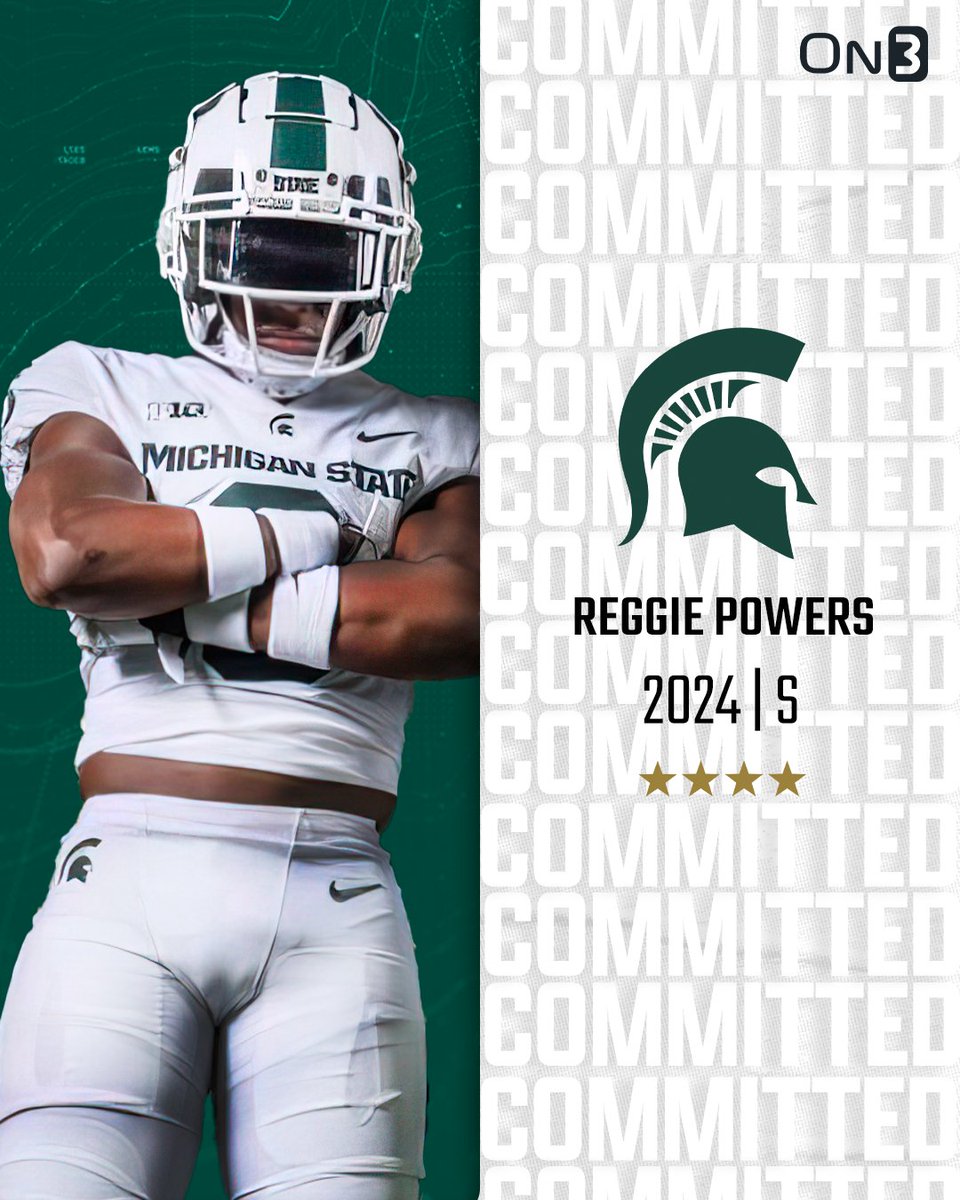 🚨BREAKING🚨 #MichiganState has landed a commitment from 2024 four-star Dayton (Ohio) Centerville safety Reggie Powers III

Powers held additional offers from Ohio State, Cincinnati, Pittsburgh, Louisville, and more

on3.com/teams/michigan…