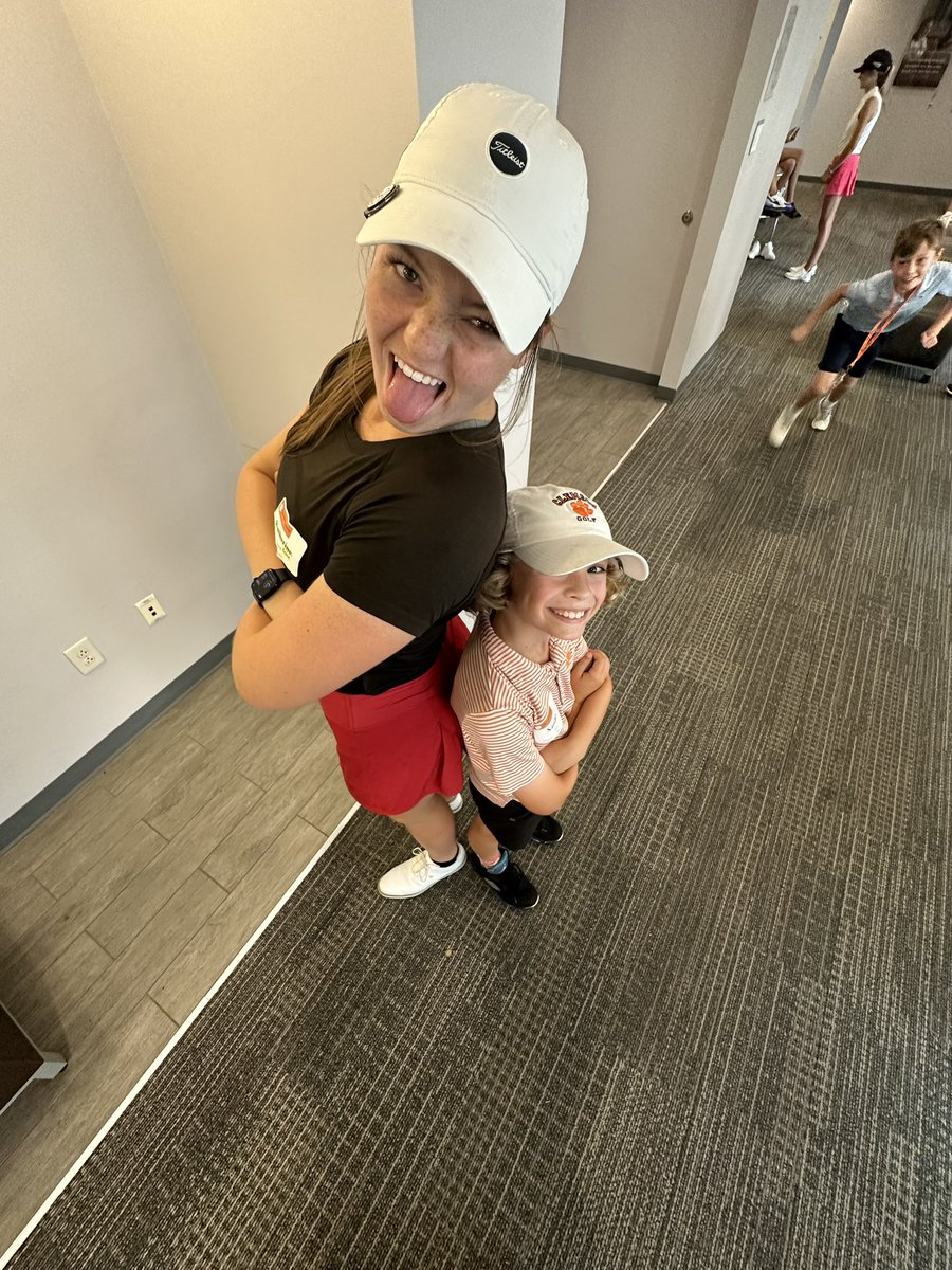 Tara_Evans2's tweet photo. Hey @ClemsonTom this is what happens with Xander stands beside an Atkins’ cousin. @kgunnellsgolf @AndyAtkins58 https://t.co/R81O7G34yZ