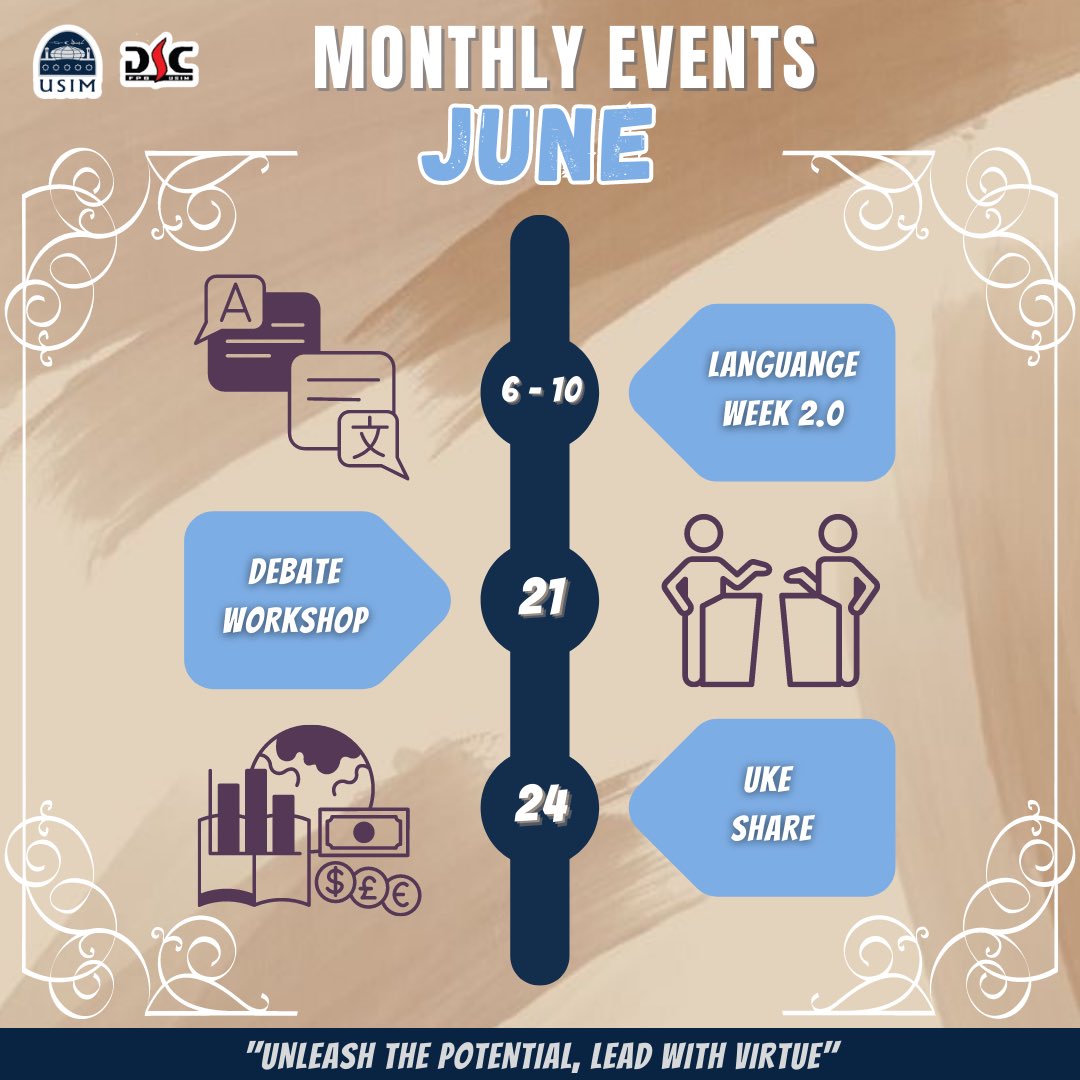 DscTwt's tweet photo. [ JUNE EVENTS ]🔥

Another month has passed and now we are going into the second half of the year 2023! Looking at the timeline, this month seems to bring so much fun with all those exciting events. June here we go!💫

Let’s save the dates so we do not miss any of the programs🗓️ https://t.co/VxSwZdnXYj