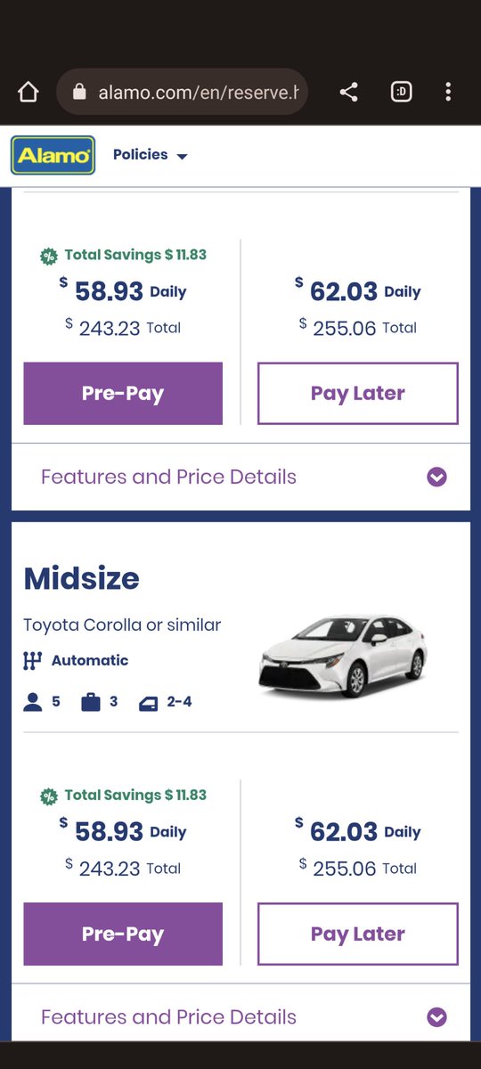 Hey <a href="/Alamo/">Alamo Rent A Car</a>  why is it that one price before I login is CHEAPER than my member 5% discount?!!