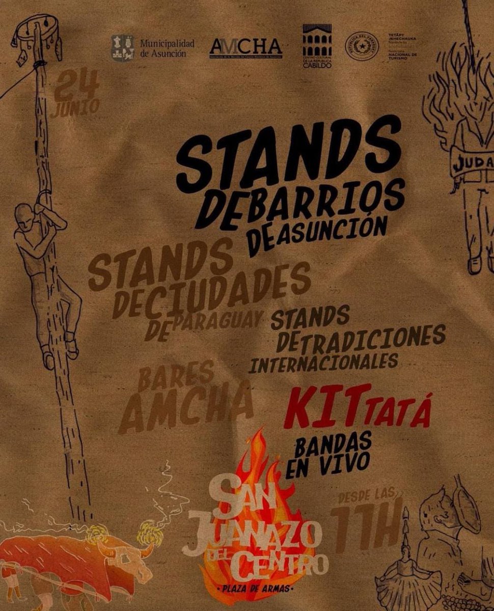 ¡Se viene el SAN JUANAZO DEL CENTRO! 🔥🪵

El próximo sábado 24 de junio vamos a disfrutar de muchísima comida 😋, juegos típicos 🥳, música en vivo 🎶 y mucho más 🙌🏼

KIT TATÁ ⚽️🔥 + BARES AMCHA 🍻
🕣 Desde las 11:00
📌 Plaza de las Armas
-
#AMCHA