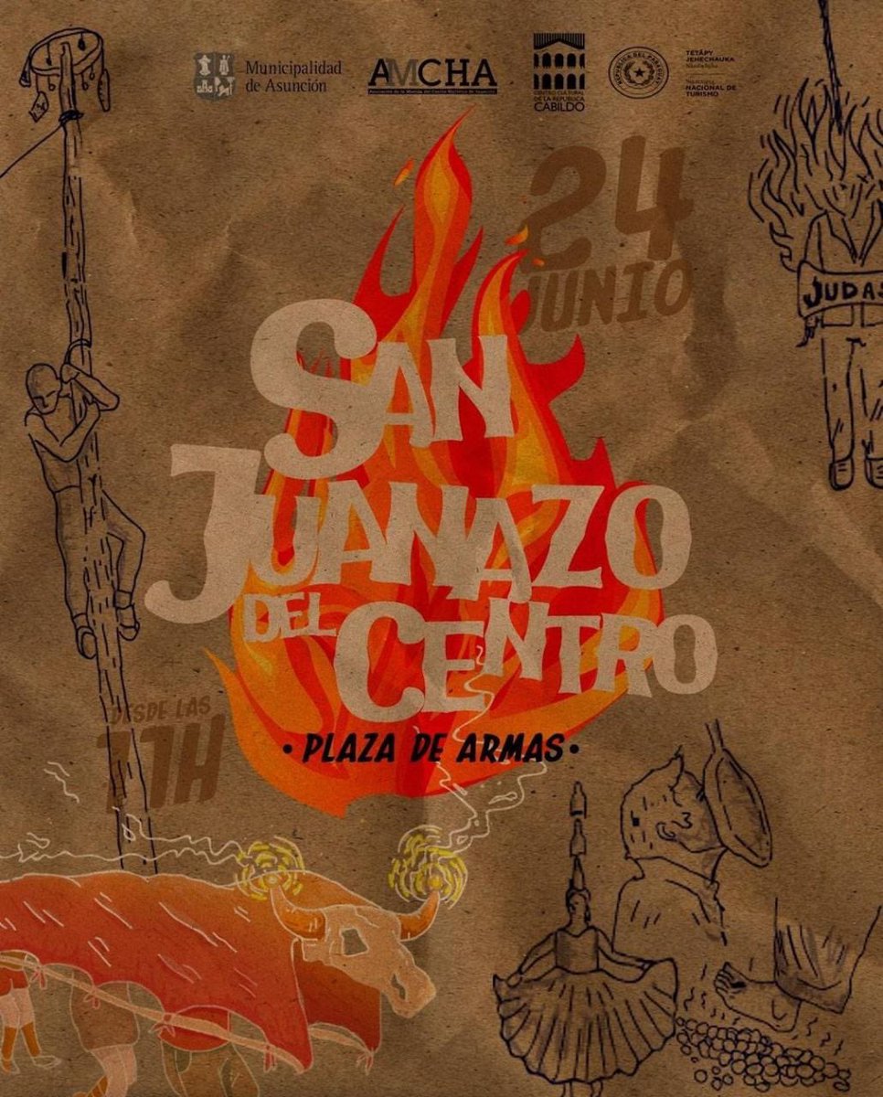 CulturaAsu's tweet photo. ¡Se viene el SAN JUANAZO DEL CENTRO! 🔥🪵
El próximo sábado 24 de junio vamos a disfrutar de muchísima comida 😋, juegos típicos 🥳, música en vivo 🎶 y mucho más 🙌🏼
KIT TATÁ ⚽️🔥 + BARES AMCHA 🍻
🕣 Desde las 11:00
📌 Plaza de las Armas
-
#AMCHA https://t.co/OAQHAlp1U7