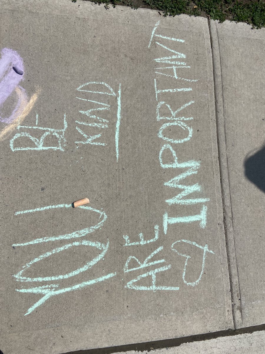We celebrated 14 days left of school yesterday with “Chalk day”. Students shared positive and inclusive messages leading into our school 🥰
