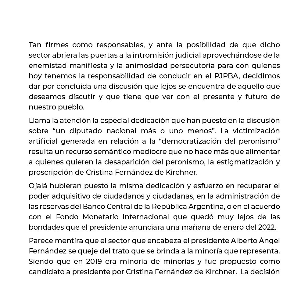 BonaerensePJ's tweet photo. • Comunicado del Partido Justicialista de la PBA. https://t.co/UfbmTKWv7s