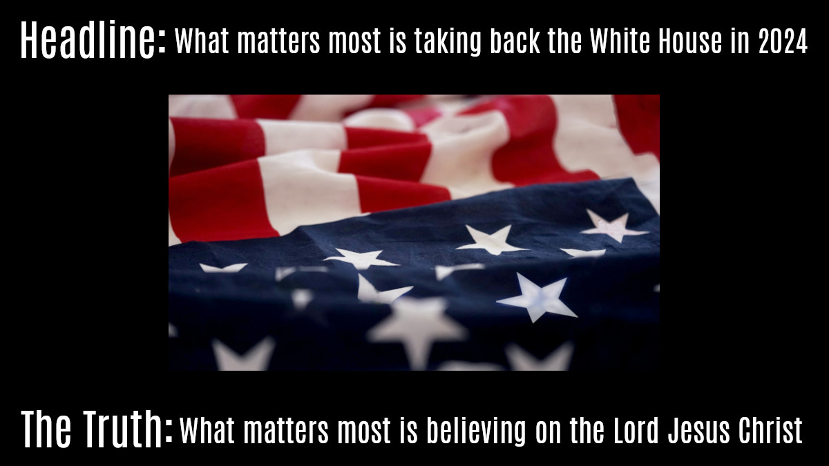 rollinkmiller's tweet photo. Take your eyes off the world and put them on Jesus Christ!

Take your eyes off your country and put them on Jesus Christ!

Believe on the Lord Jesus Christ, and you will be saved. Acts 16:31 https://t.co/XPnLeMOnR9