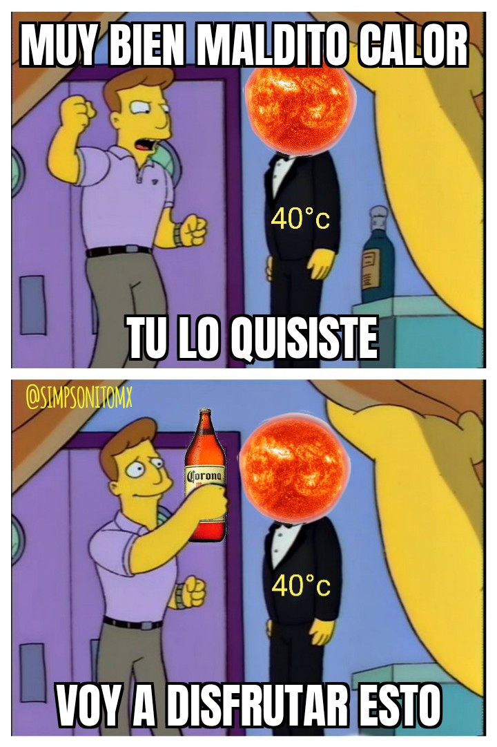 SoySimpsonito's tweet photo. #CalorExtremo #OladeCalor https://t.co/a0iXvWj5J6