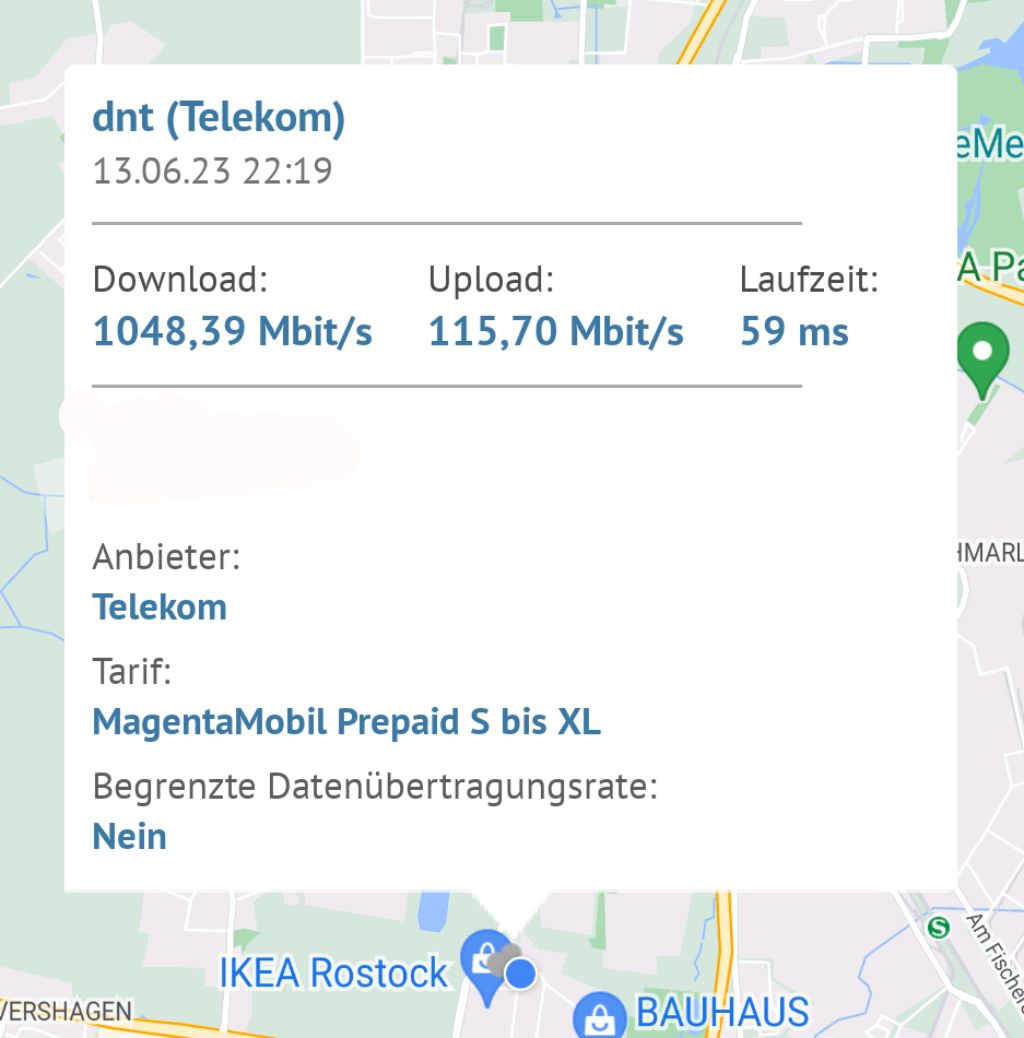 1048 Mbit/s with #5G on #NokiaX30
🤭😁👍

Telekom Netz @telekomnetz. 13. Juni Mobilfunkversorgung in Rostock mit #NokiaX30  @Nokiapoweruser @NokiaMobile #Telekom #5G #Mobilfunk #DasNetz