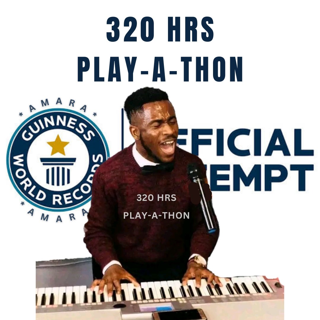 Support me as I attempt to play for 320 hours... I will need extra fingers please, finger donations are allowed 😂
#BirthdayLoading
#June16
#guinessworldrecordbreaker