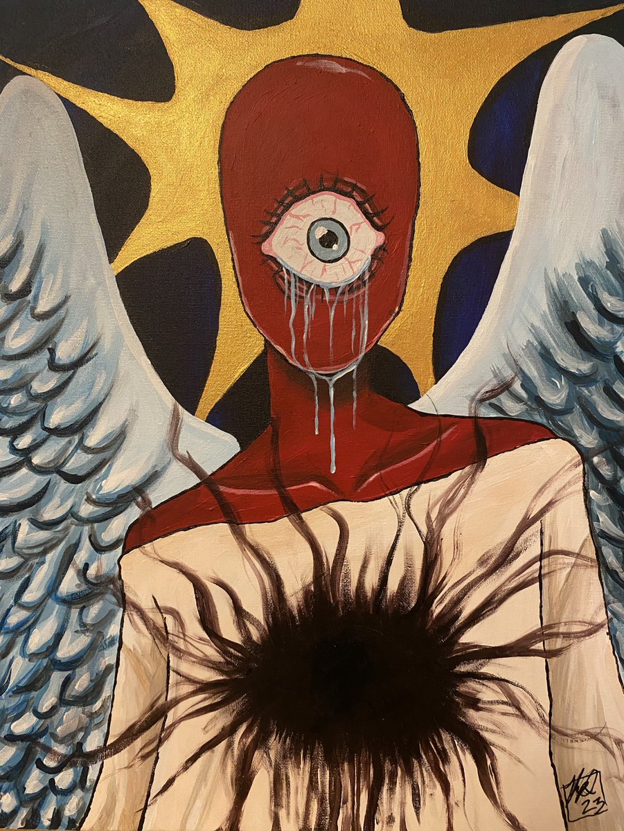 weirdooeye's tweet photo. alien observer in a world that isn’t mine

#art #painting #angel #eye #weirdart #artist #voidcore #wings #acrylicpainting #grouper #alienobserver https://t.co/QWEnahU1rs