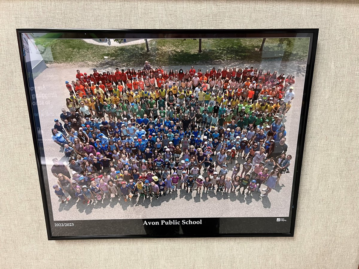 AvonPS's tweet photo. So excited to hang our recent Eagle rainbow picture. Together our colours support each other, our community &amp; our world. @yourschools @iAMwell https://t.co/8oTFcV7Qe4