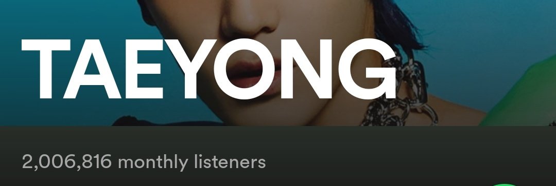 230615

TAEYONG has reached 2 Million Spotify Monthly Listeners once again! 🥳👏

🎶open.spotify.com/artist/6SKusTj…

#TAEYONG #태용 #SHALALA 
#NCT #NCT127 #TAEYONG_SHALALA